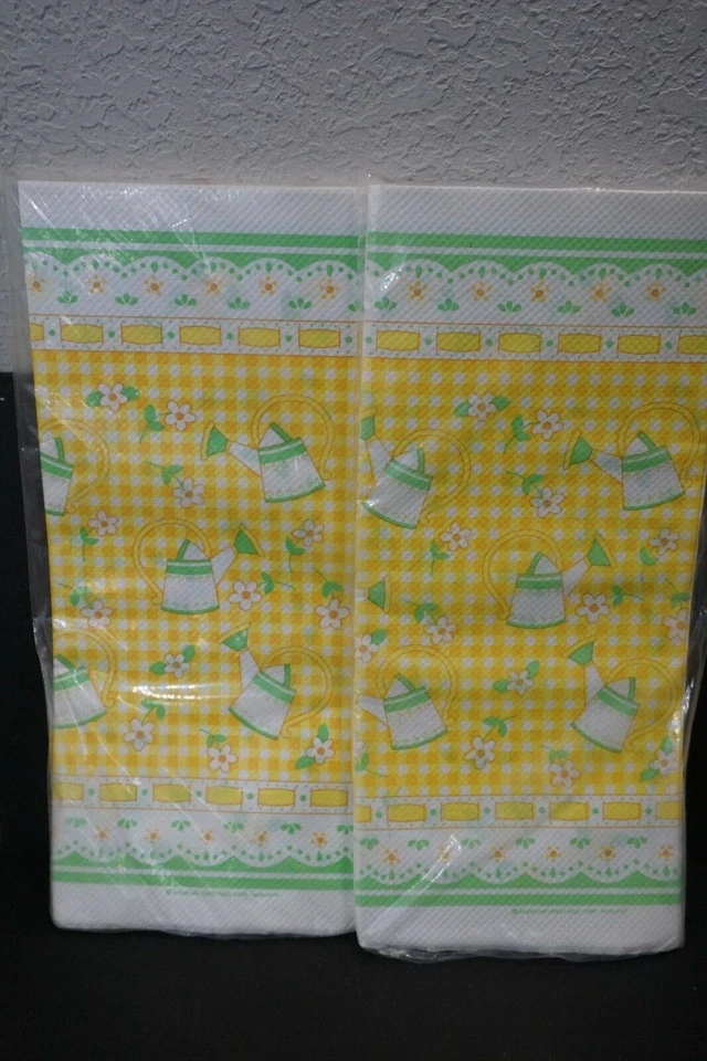 2 MANTELES DE PAPEL FLOR DE PASCUA PRIMAVERA SALUDO AMERICANO DE COLECCIÓN NOS 54" X 96" Foto 2 de 3