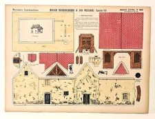 Imagerie D  Epinal No 905 Maison Bourguignonne/Moyennes Consrtuctions paper model