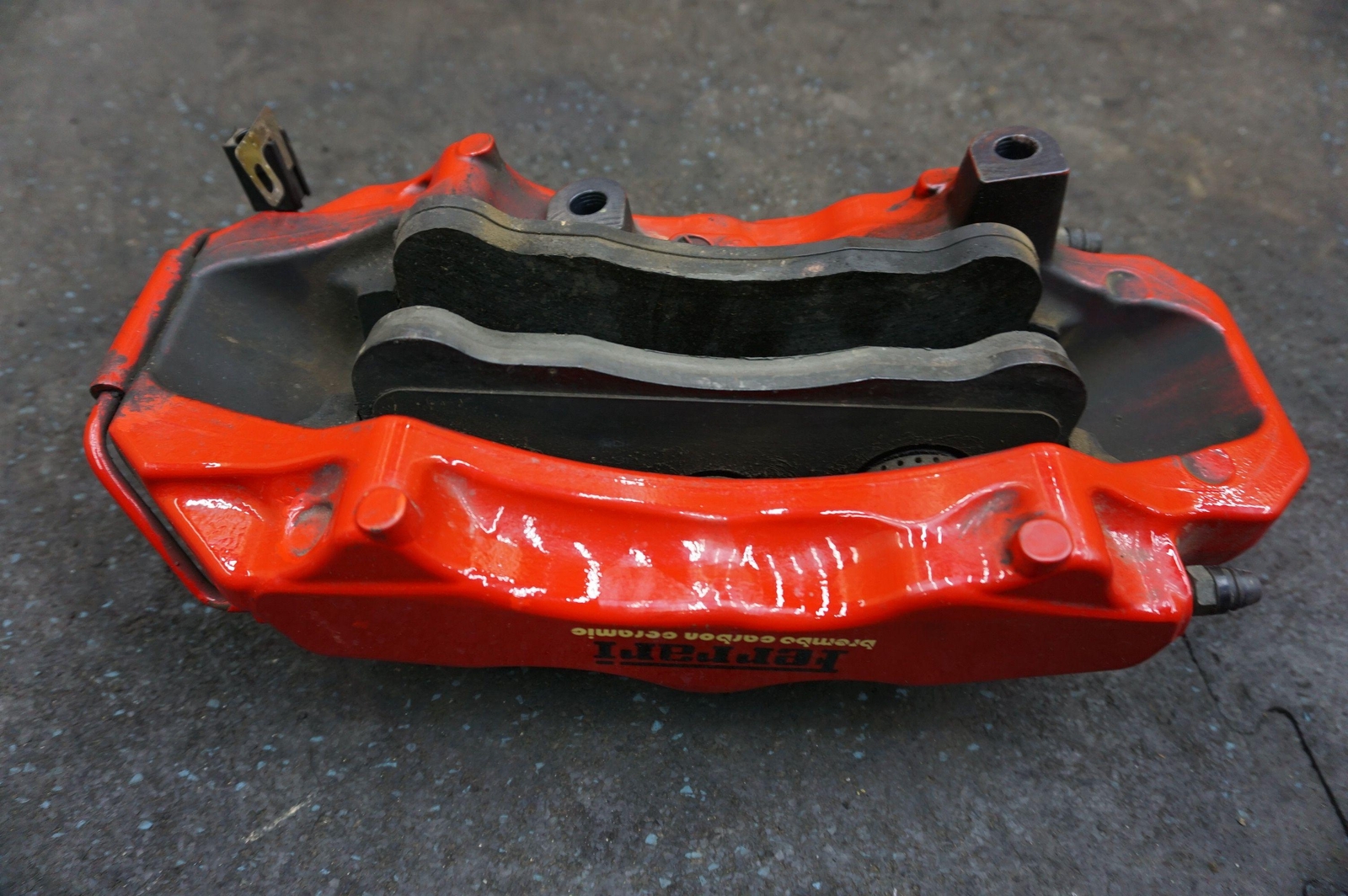 Front Left Driver Side Brake Caliper Red CCM Carbon Ceramic 246103 Ferrari 612