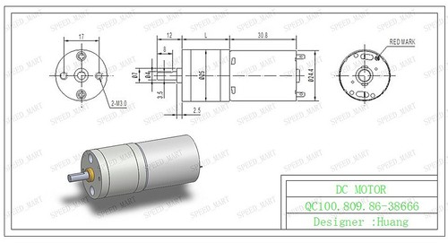Reversible 25mm 12V DC 176RPM Gear-Box Speed control Electric Torque Motor - Picture 2 of 2
