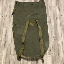 GI Military Heavy Duty Nylon Duffle Bag Rucksack Backpack US Army Green