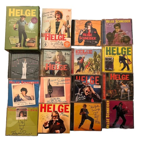 Helge Schneider Sammlung 10 CD, 1 D-CD, 3 Single-CD, 12 DVD TOP-Preis