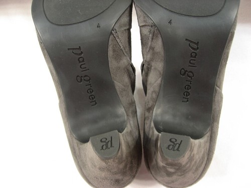 NUOVO PAUL GREEN Tatum Iron Grey scamosciato punta stivaletto US 6,5/UK 4 zip laterali - Foto 11 di 12