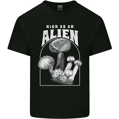 High as An Alien Magic Mushrooms LSD Trippy Kinder T-Shirt Kinder