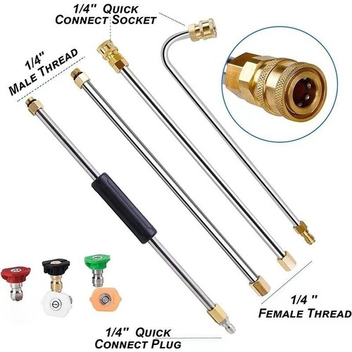 Gutter Cleaning Tool Pressure Washer Extension Wands Lance 5 Nozzles 4000 psi - Picture 8 of 12