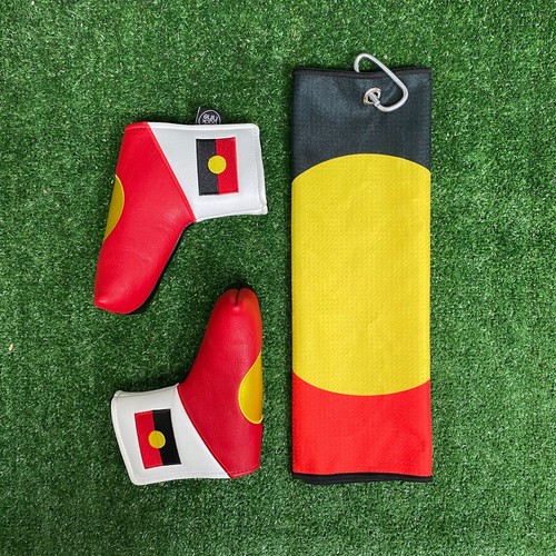 Aboriginal Head Cover + Cart Towel Twin Pack - Picture 9 of 9