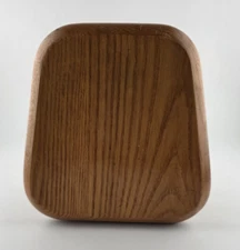 Hand Made Solid Oak Wood Napkin / Letter Holder Rounded Edges Vintage Minimalist