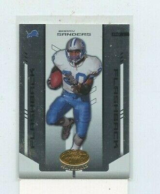 BARRY SANDERS 2004 LEAF CERTIFIED MATERIALS FLASHBACK #134 BARRY SANDERS 2004 LEAF CERTIFIED MATERIALS FLASHBACK #134