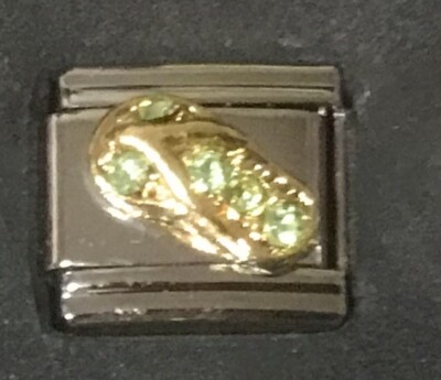 Flip Flop Rhinestone Wholesale Italian Charm Enamel Link 9MM K50