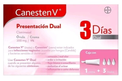 Canesten V DUAL 3 Days Ovules and Cream/Canesten V Dual 3 Dias Ovulos y Crema!!