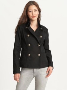 black button coat womens