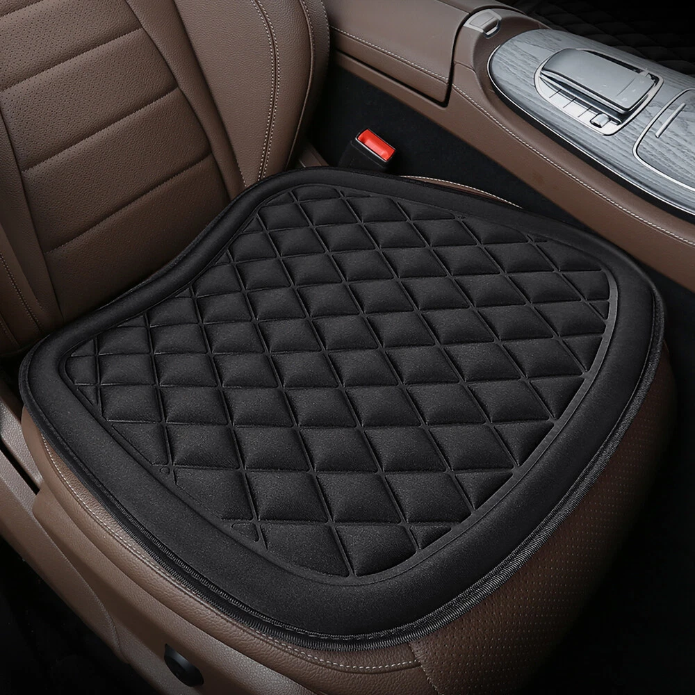 Non Slip Car Seat Cushion, Memory Foam Breathable Car Seat Pad Mat Bottom  Black