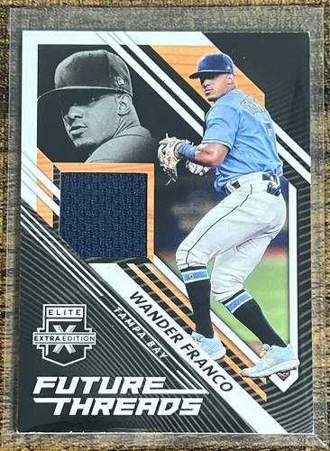 2021 Elite Extra Edition Future Threads Wander Franco Trikot #WF Tampa Bay Rays