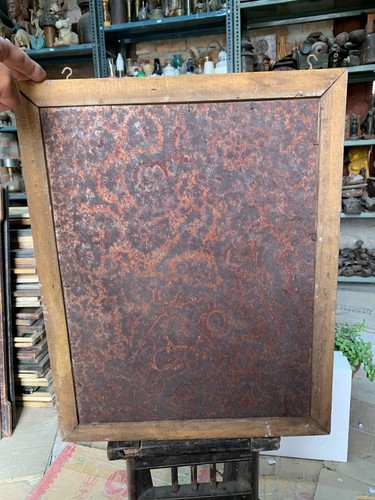 19th C Vintage Handmade Indian Reverse Glass Painting Of Mughal Shah Framed - Picture 9 of 9