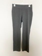Lands' End Womens Athletic Pants Size S Gray Straight Leg Elastic Waist Stretch