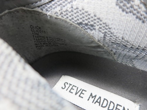 Steve Madden Womens Click Hidden Wedge High Top Sneaker In Grey Camo Size 10 - Picture 12 of 12