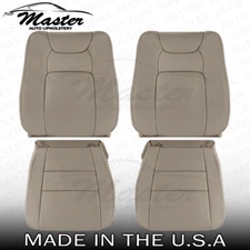 For 2007-2014 Honda Ridgeline Driver Passenger Beige Leather Seat Cover