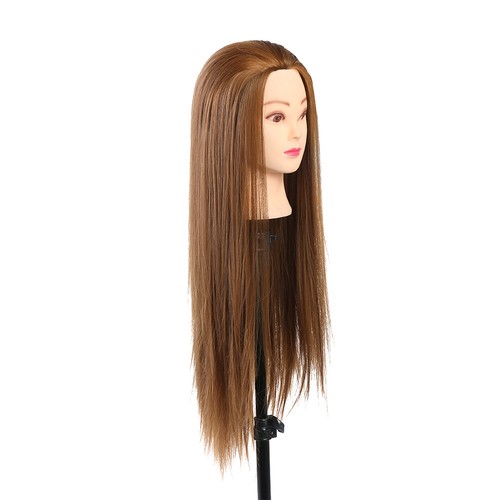 26" Fake Human Hair Practice Hairdressing Training Head Mannequin Model - Picture 8 of 11