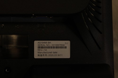 NEC AccuSync AS194MI-BK 19" IPS LED Monitor 1280x1024 - DP/HDMI/VGA - Tested! - Picture 2 of 5