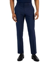 Perry Ellis Portfolio Men's Modern-Fit Stretch Dress Pants, Navy, 34x30