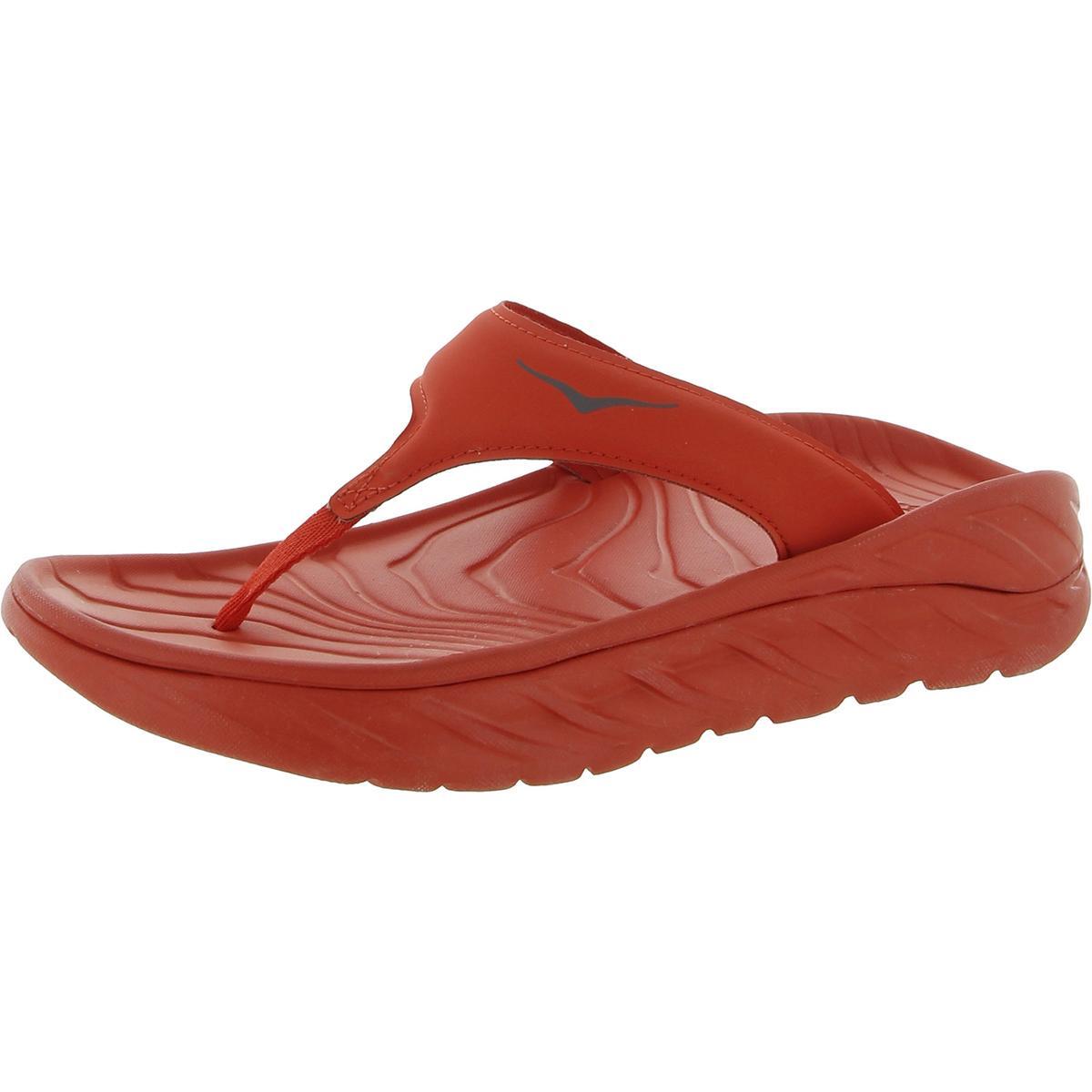 Женские шлепанцы Hoka One One Ora Recovery Flip, красные, 7 средних размеров (B,M), BHFO 2654