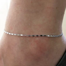 Women's Fashion Jewelry Silver Or Gold Plated Link Chain Anklet Bracelet 