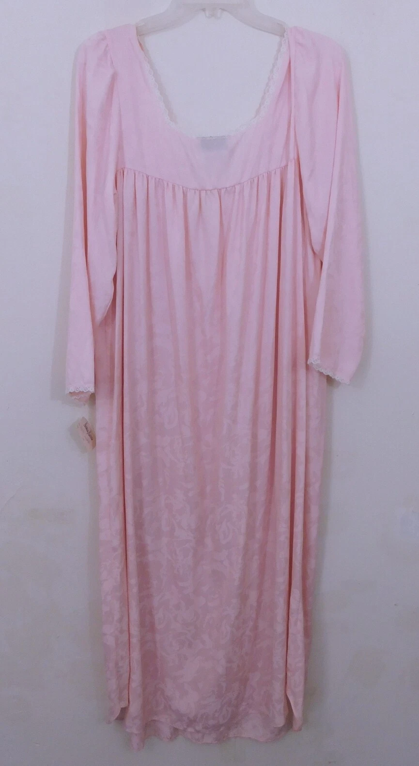 Camicia da notte Valentino intima pizzo orlo rosa raso tg S nuova con etichetta