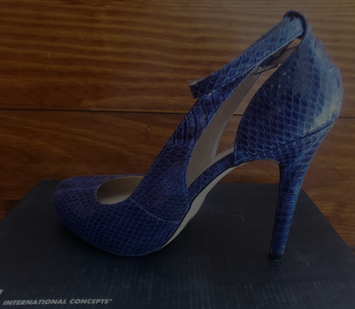 INC international concepts Women's Navy Blue Stiletto Heels Sz 8M - Picture 6 of 8