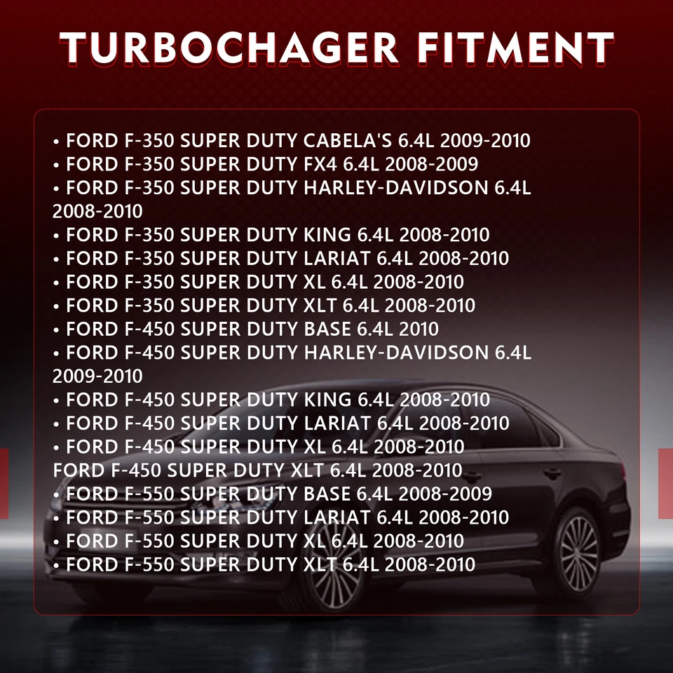 Turbo Turbocharger For Ford F-350 Super Duty King 6.4L 2008-2010 176013 - Изображение 2 из 4