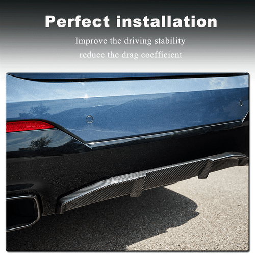 Carbon Heckdiffusor Diffusor Heck Ansatz Spoiler Für BMW G22 G23 M-Paket 2021-22 - Afbeelding 5 van 12