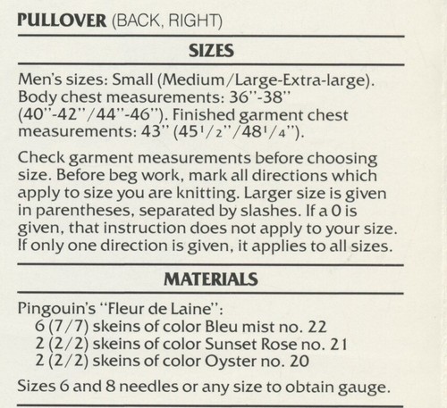Pingouin Knitting Pattern P2100 Fleur de Laine - 3 styles of Mens Pullovers - Picture 3 of 5