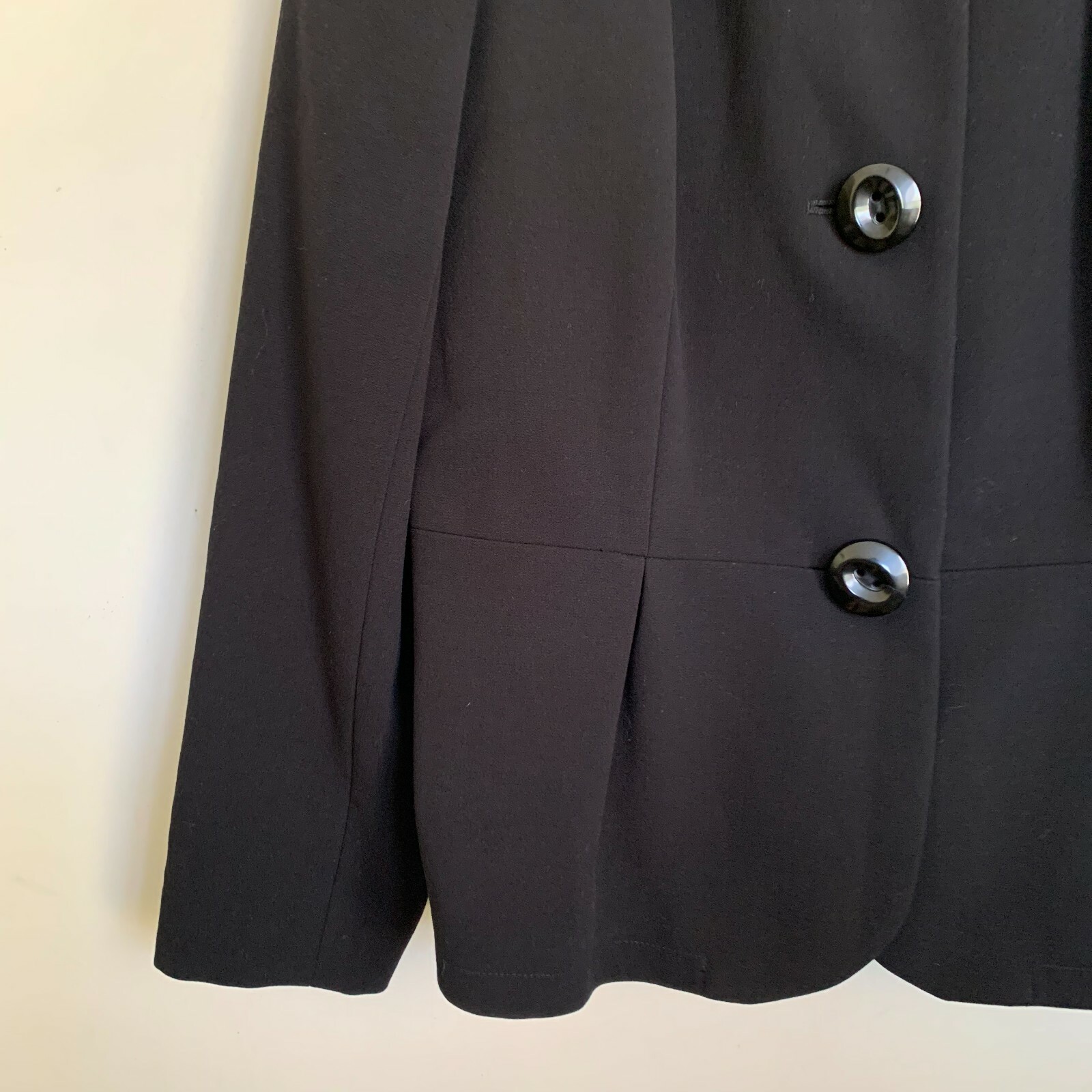 Boutique Essentials Jacket Black Round Collar Pep… - image 4