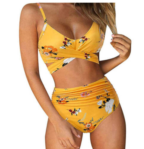 Women Sexy Soild Print Bikini Set Push Up Bathing Swimwear - Picture 74 of 75