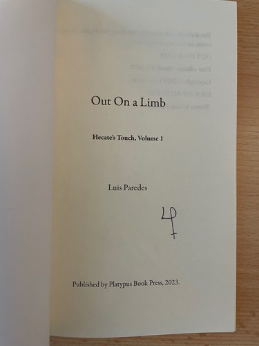 Out On A Limb by Luis Paredes first edition signed paperback - Picture 3 of 4