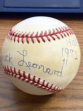 BUCK LEONARD 3 SIGNED AUTOGRAPHED OAL BASEBALL Negro Leagues Grays  HOF 1972 JSA