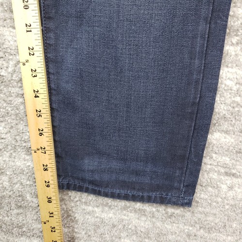 Tommy Hilfiger Jeans Mens 33x30 Straight Dark Wash Blue Measure 34x29 - Imagen 5 de 10