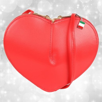 Florence Damen Umhängetasche Leder Herz Tasche rot OTF846R3
