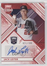 2018 Elite Extra Edition 18U National Team Signatures Red Jack Leiter Auto a3i