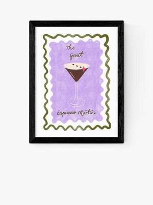 East End Drucke Emmy's Lupin Studio ''Espresso Martini'' gerahmter Druck Wandbild