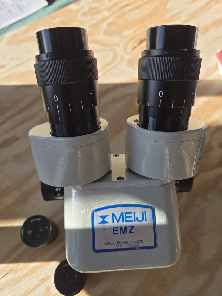 Meiji EMZ-5 microscope with 10x Meiji SWF eyepieces | eBay