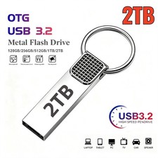 2TB USB 3.2 Flash Drive Type C Pen Drive High Speed Metal Memory Stick