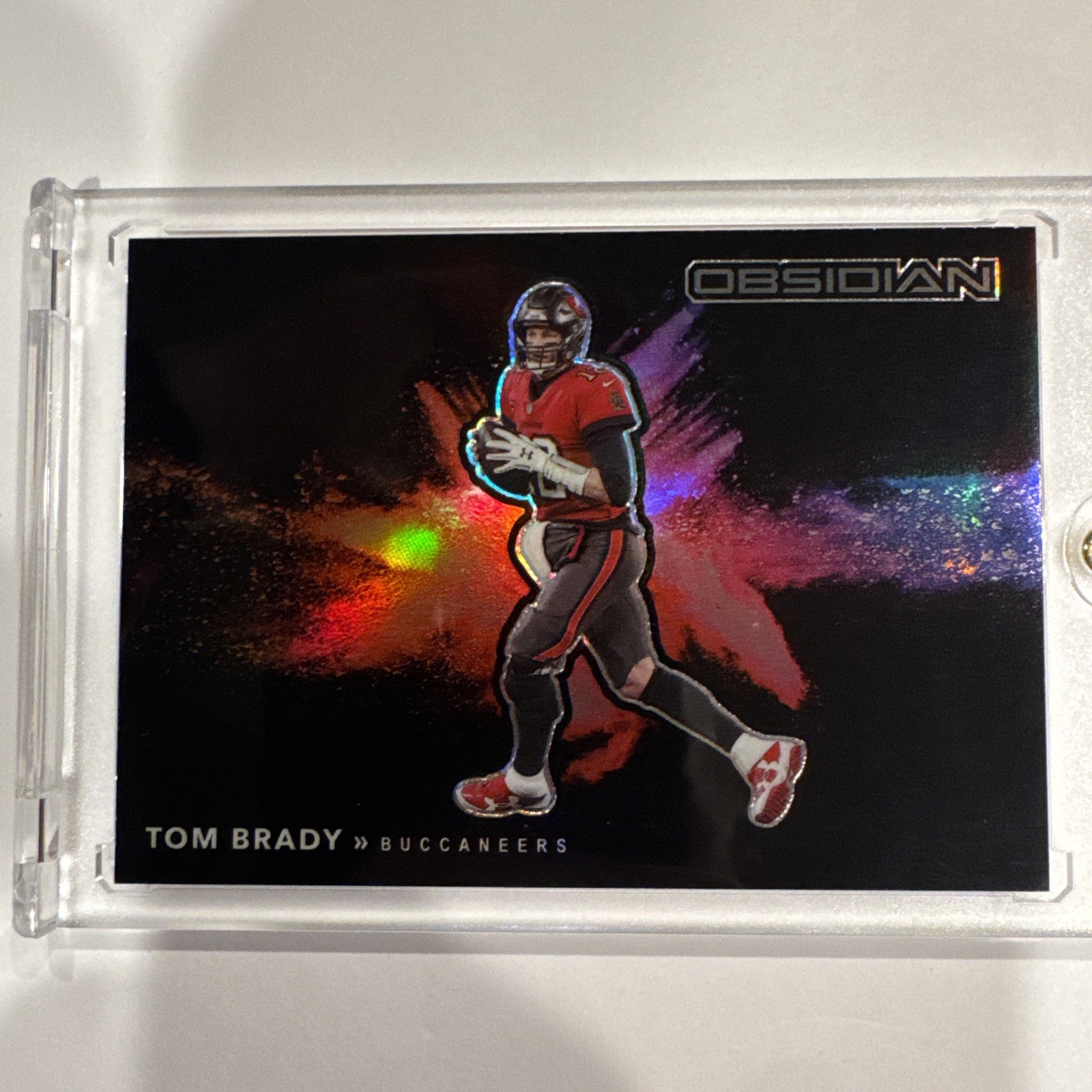 2021 PANINI OBSIDIAN COLOR BLAST BLACK CASE HIT #CB2 TOM BRADY