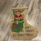SEASALT CORNWALL DONT BE CRABBY ITS CHRISTMAS JUTE XL STOCKING