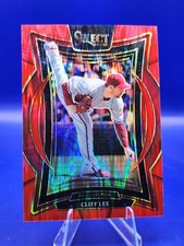 Cliff Lee 2025 Panini Select #71 Red Flash Prizms #/299