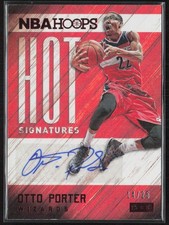 2015-16 Hoops Hot Signatures Red #/25 Otto Porter #HS-OP Washington Wizards