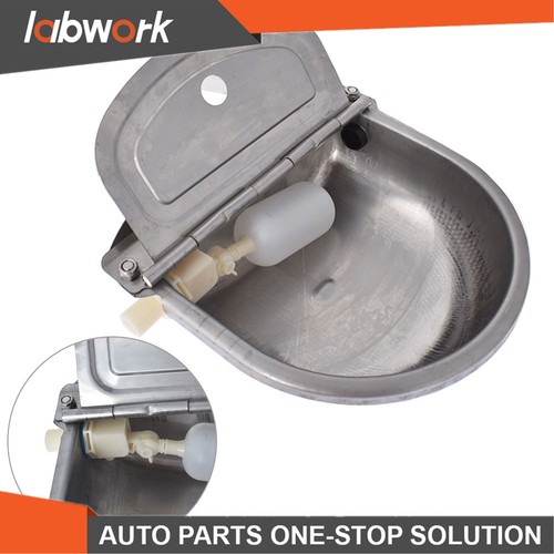 Labwork New Automatic Steel Water Trough Bowl Dog Drink Cattle Horse Stainless - Picture 4 of 16