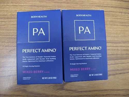 2-Body Health Perfect Amino Mixed Berry 15 Single Serving Packets in ea box 5/27