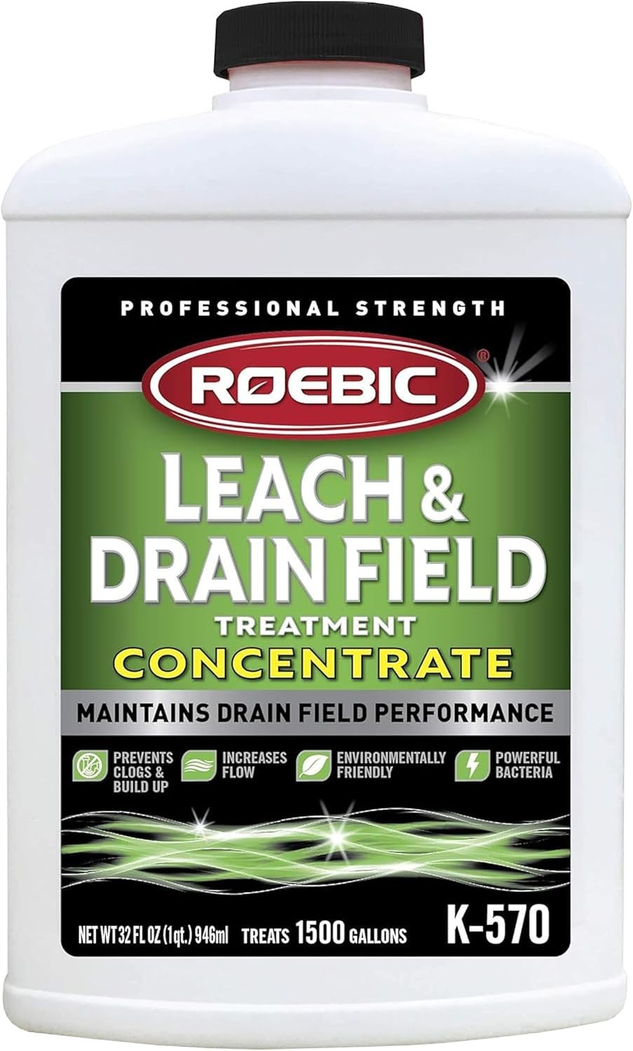 Roebic K-570-Q 32 oz Concentrate for Septic Maintenance &ndash; 