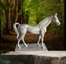 Vintage 1980 RAWCLIFFE PEWTER HORSE FIGURE 3.5" x 3"