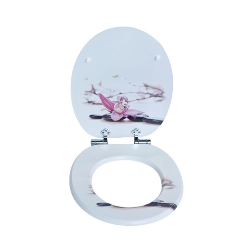 18" UNIVERSAL BATHROOM MDF WC TOILET SEAT NOVELTY EASY FIT +FITTINGS WOODEN W/C - Picture 386 of 456